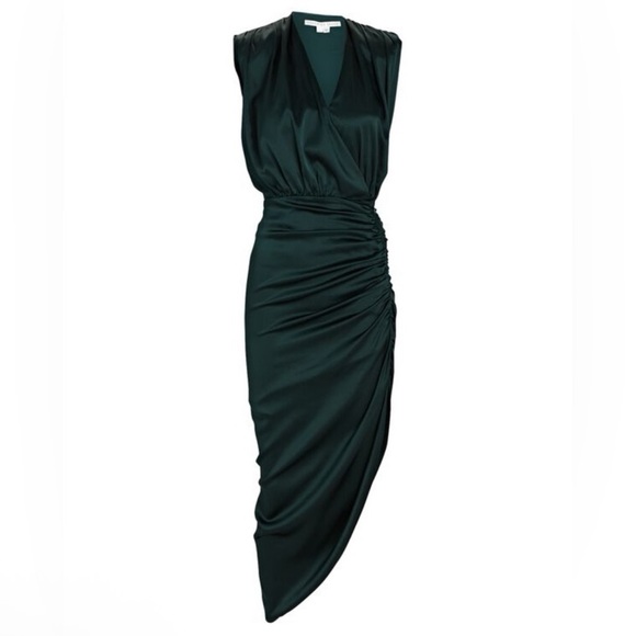 Veronica Beard Dresses & Skirts - Veronica Beard Casela Silk Rouched Sleeveless Dress in Green Size 6